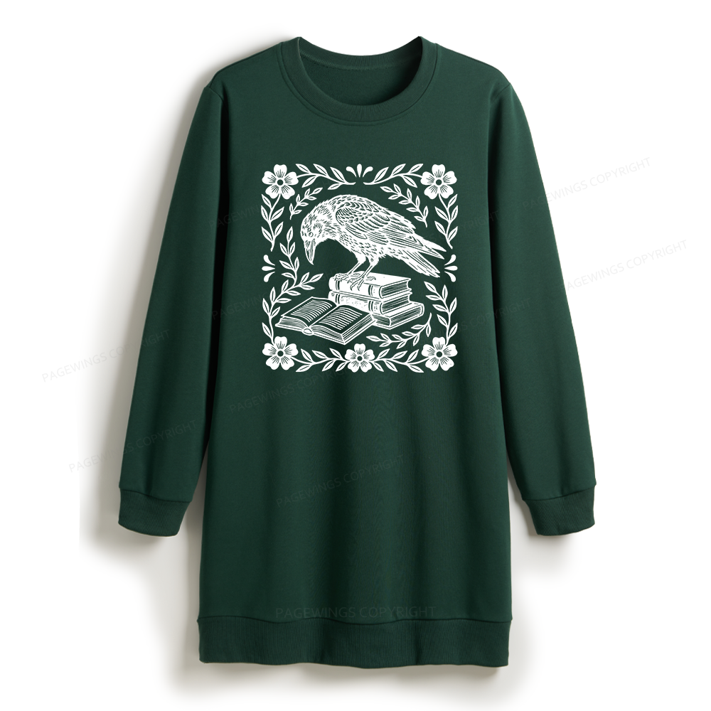 Pagewings Bookish Raven Sweatshirt Dress