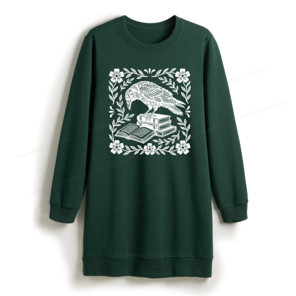Pagewings Bookish Raven Sweatshirt Dress