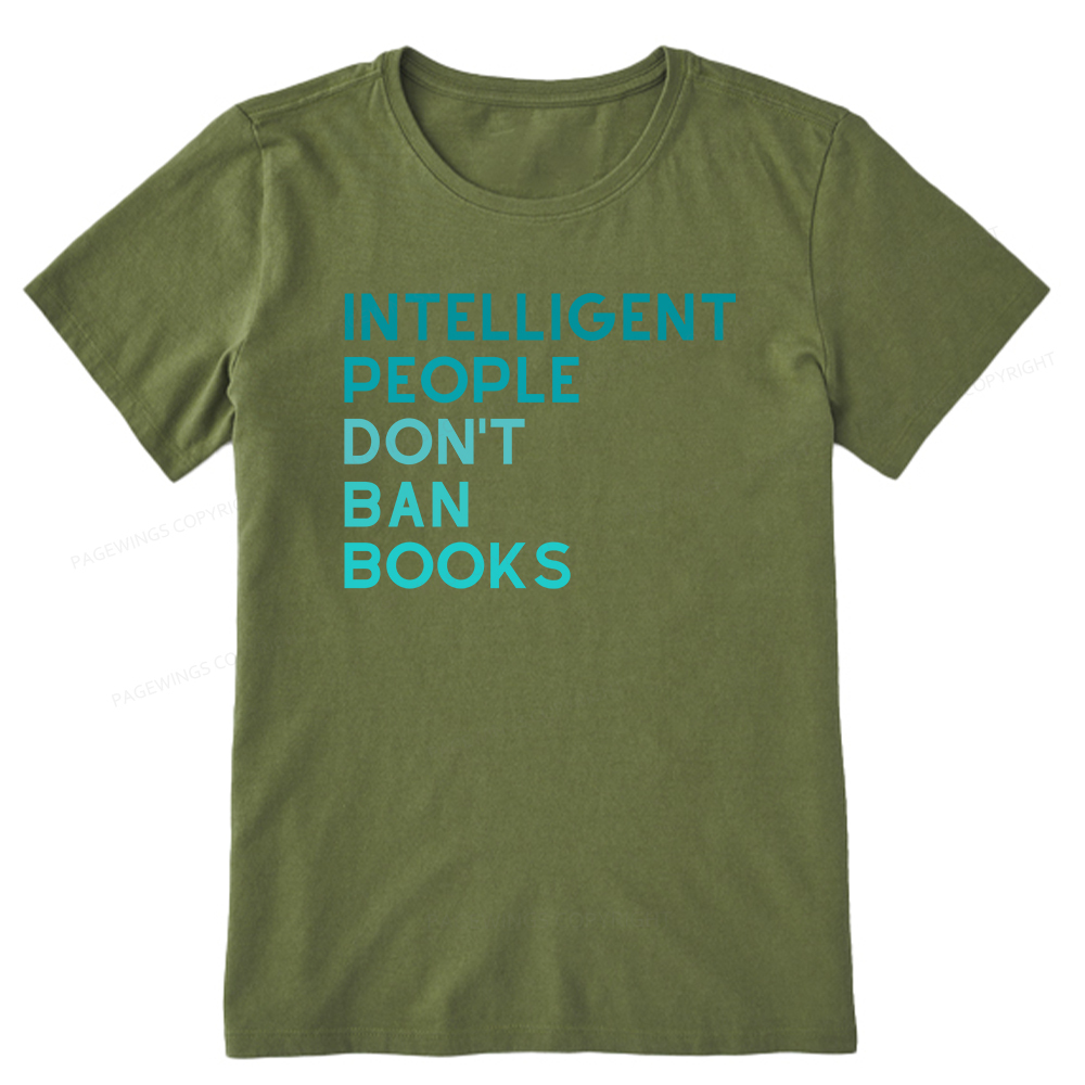Pagewings Intelligent People Don't Ban Books Unisex Classic T-shirt