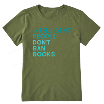 Pagewings Intelligent People Don't Ban Books Unisex Classic T-shirt