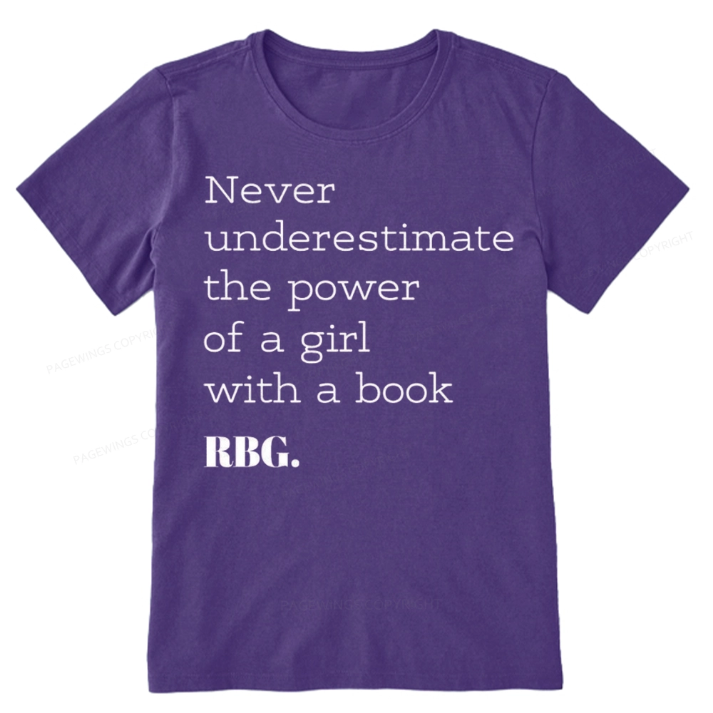 Pagewings Never Underestimate The Power Of a Girl With a Book Unisex Classic T-shirt