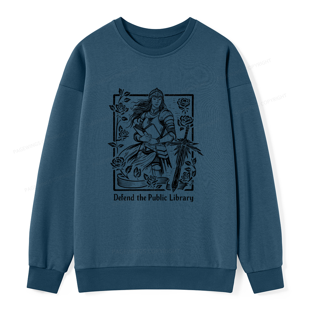 Pagewings Defend The Public Library Unisex Classic Sweatshirt