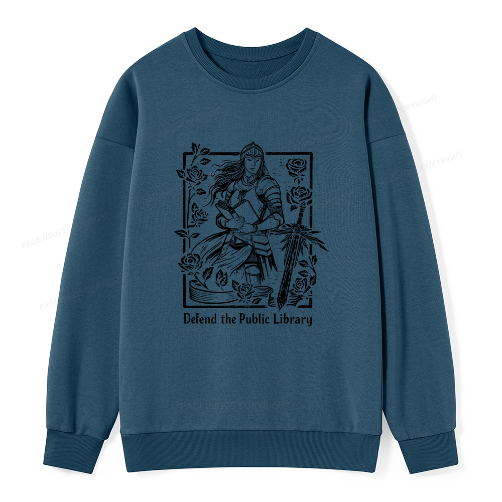 Pagewings Defend The Public Library Unisex Classic Sweatshirt