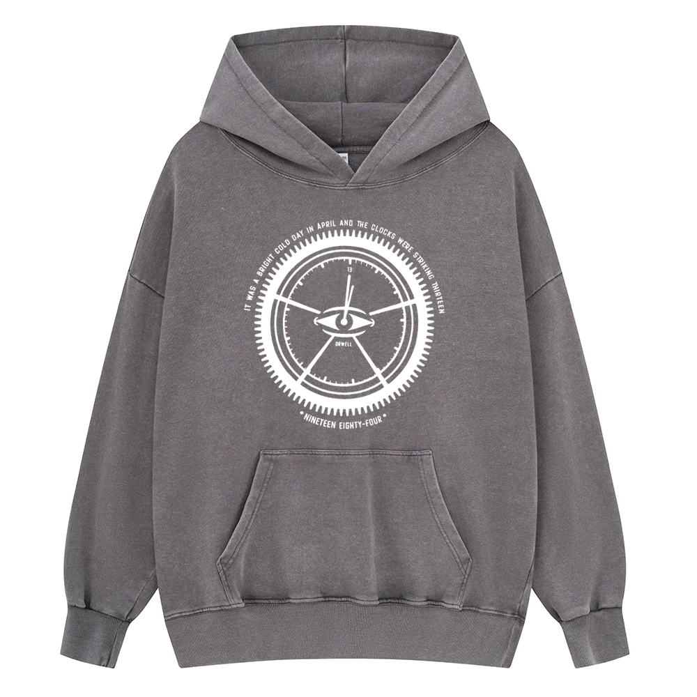 Pagewings Nineteen Eighty-Four Unisex Washed Hoodie
