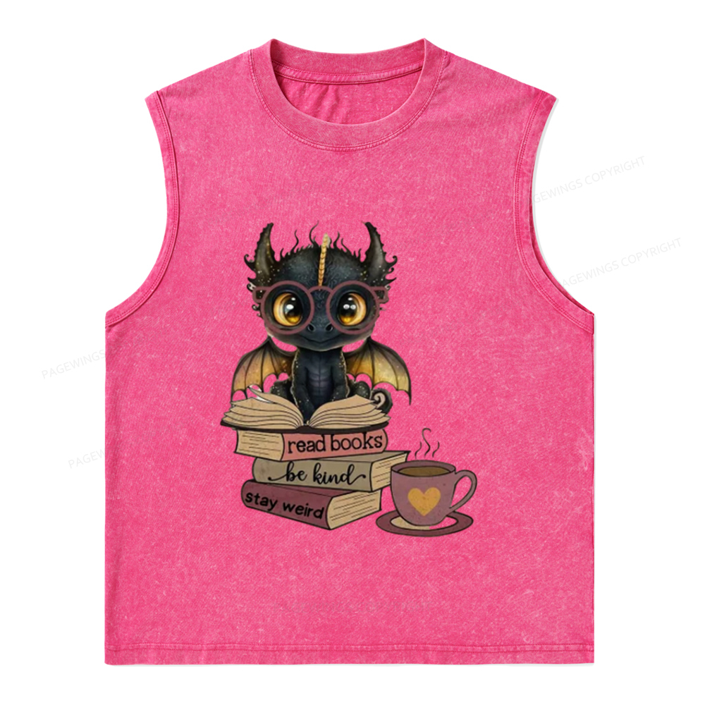 Pagewings Fourth Wing Dargon Unisex Washed Tank Top
