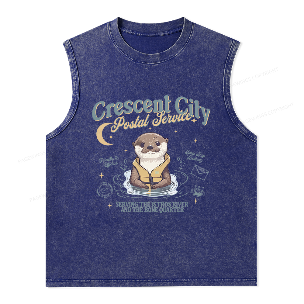 Pagewing Reading Fantasy Bookish Unisex Washed Tank Top