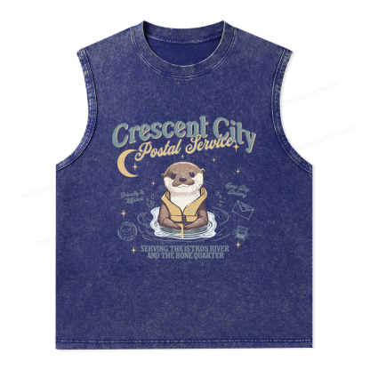 Pagewing Reading Fantasy Bookish Unisex Washed Tank Top