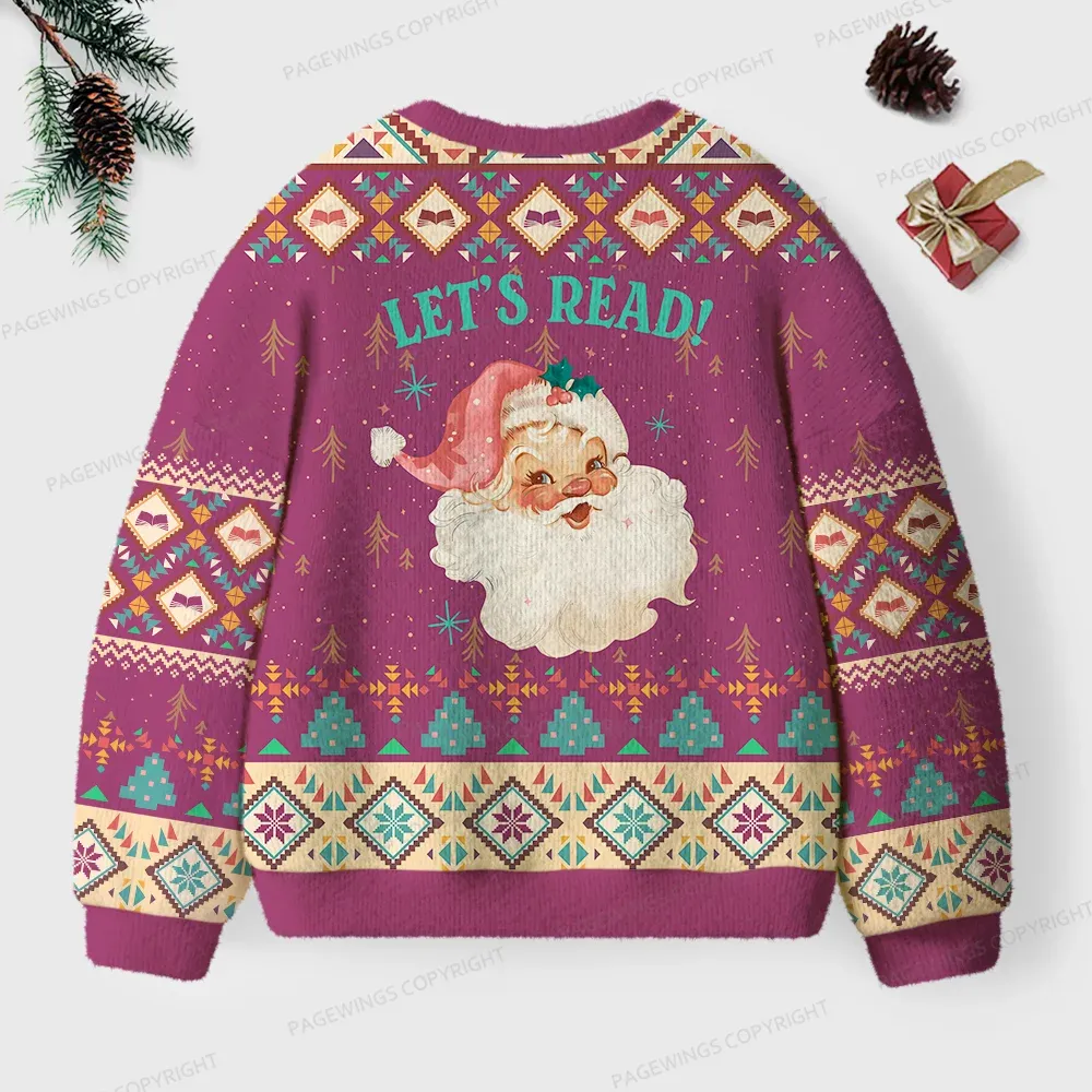 Pagewings Let’s Read Unisex Ugly Knit Sweatshirt