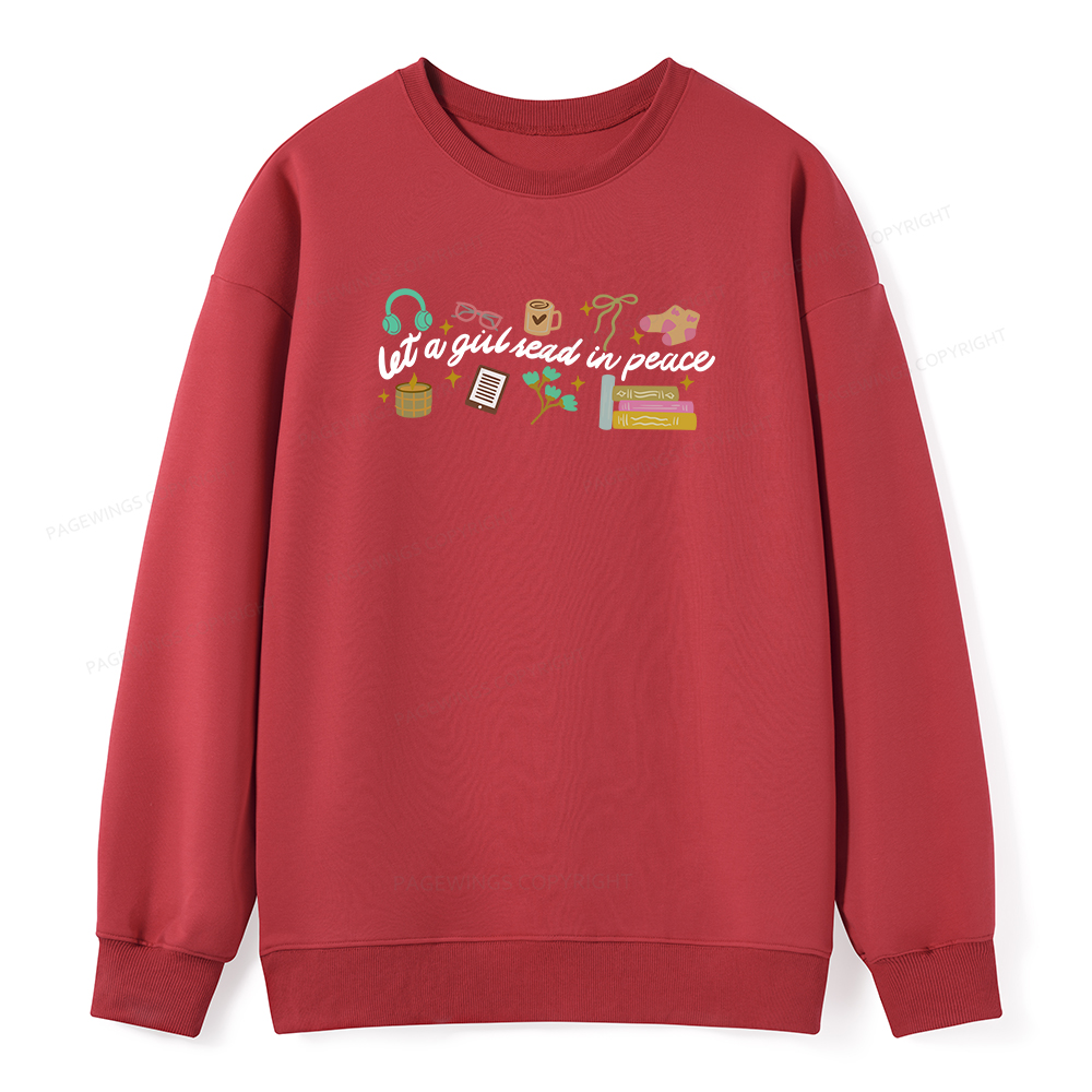 Pagewings Let a Girl Read in Peace Unisex Classic Sweatshirt