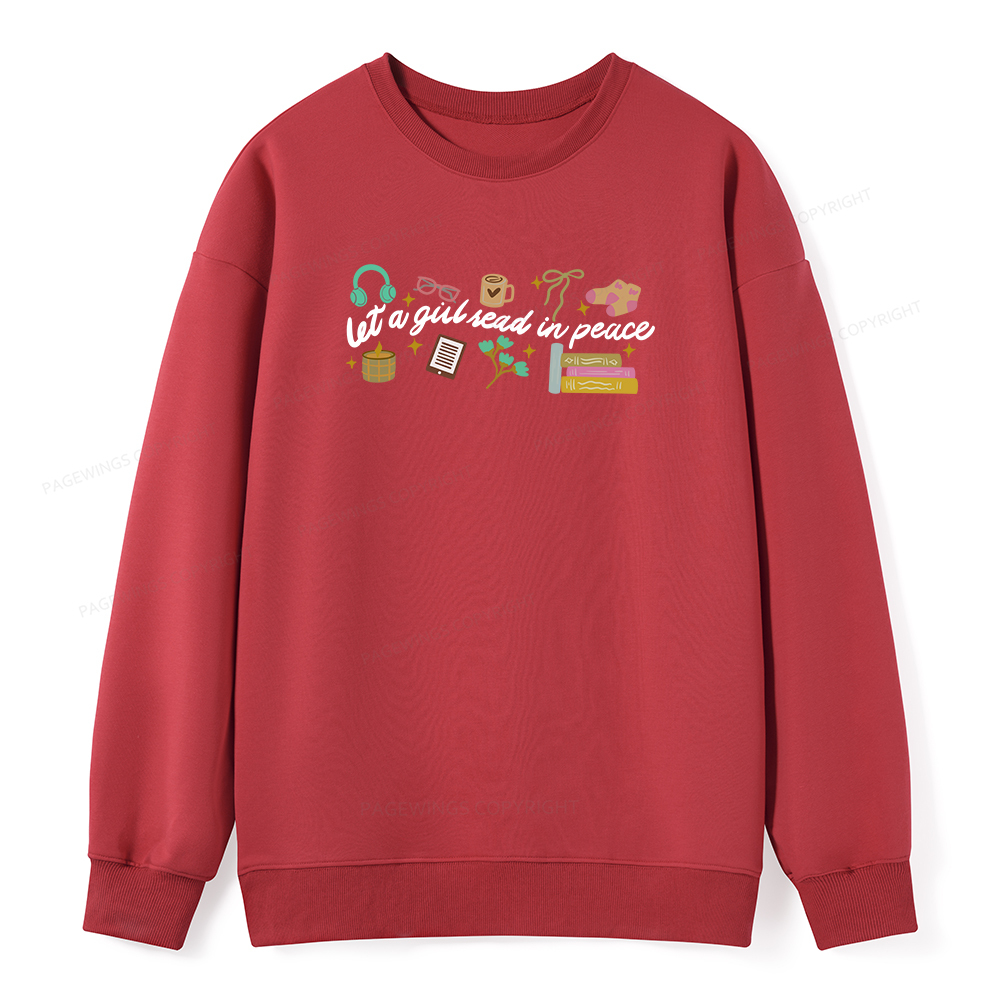 Pagewings Let a Girl Read in Peace Unisex Classic Sweatshirt