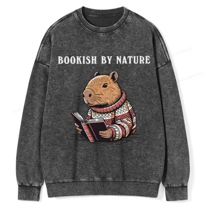 Pagewings A Book Bookish By Nature Unisex Washed Sweatshirt