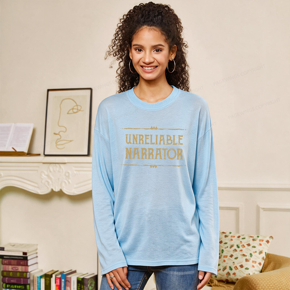 Pagewings Unreliable Narrator Unisex Lightweight Long Sleeve T-Shirt