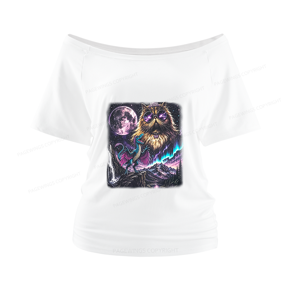 Pagewings Sci Fi Books Lover Women Off Shoulder T-shirts