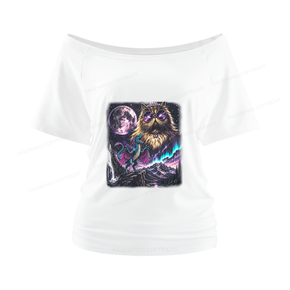 Pagewings Sci Fi Books Lover Women Off Shoulder T-shirts