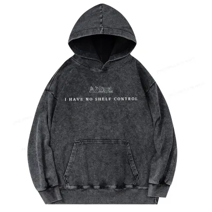 Pagewings I Have No Shelf Control Unisex Washed Hoodie