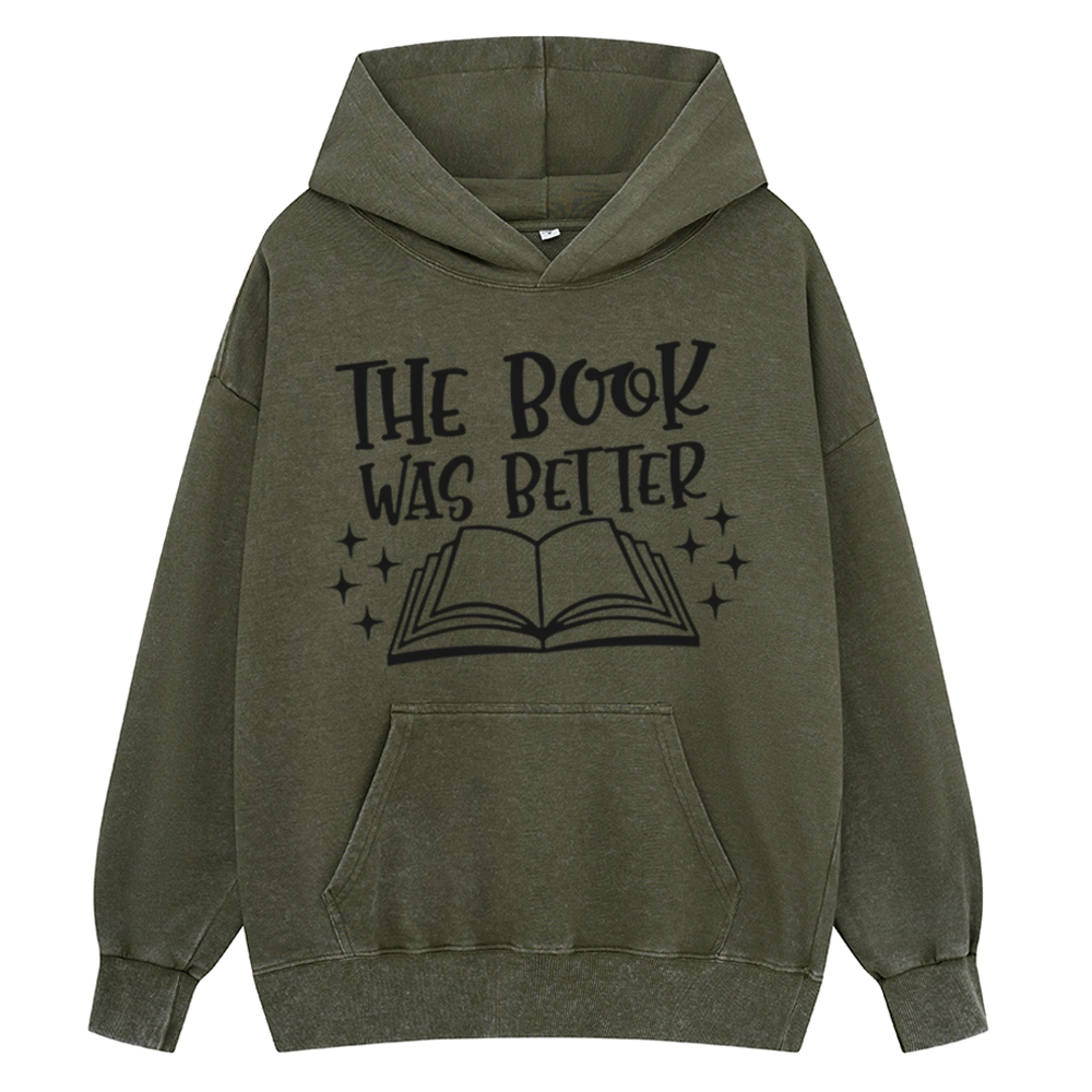 Pagewings The Book Was Better Unisex Washed Hoodie