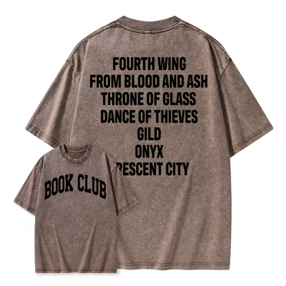 Pagewings Personalized Book Club Unisex Washed T-shirt