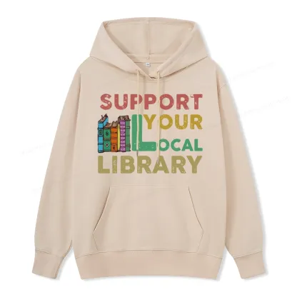 Pagewings Support Your Local Library Unisex Classic Hoodie