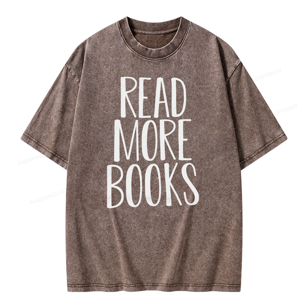 Pagewings Read More Books Unisex Washed T-shirt