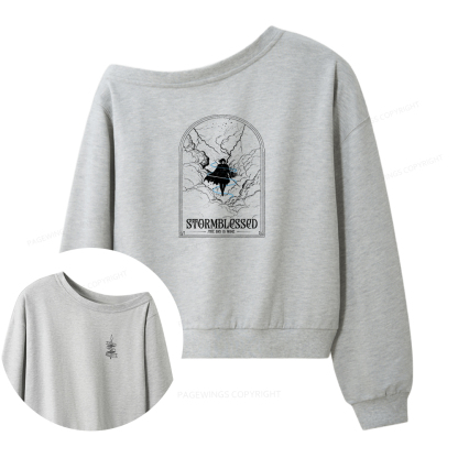 Pagewings Stormblessed Women Off Shoulder Sweatshirt