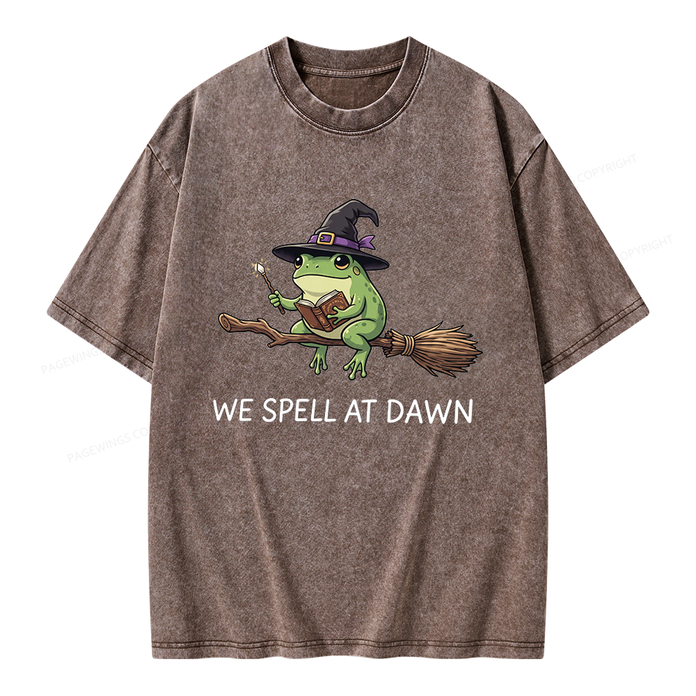 Pagewings We Spell At Dawn Unisex Washed T-shirt