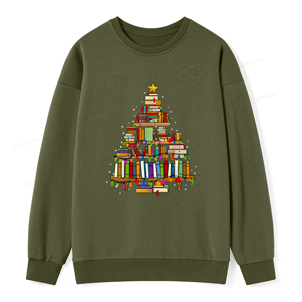 Pagewings Christmas Books Tree Unisex Classic Sweatshirt