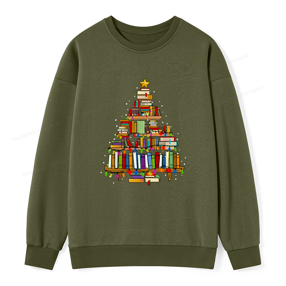 Pagewings Christmas Books Tree Unisex Classic Sweatshirt