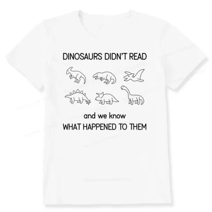 Pagewings Dinosaur Didn't Read Book Unisex Classic T-shirt