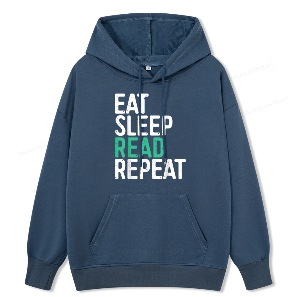 Pagewings Eat Sleep Read Repeat Unisex Classic Hoodie