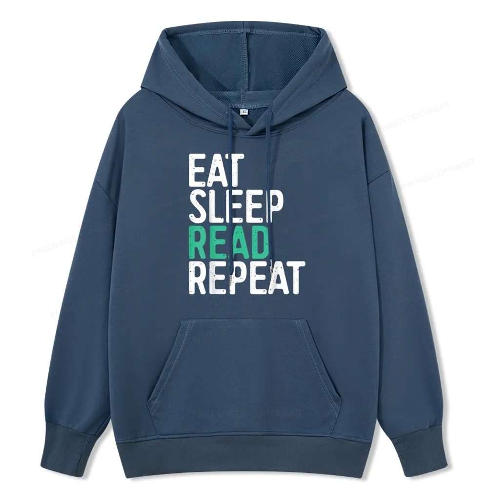 Pagewings Eat Sleep Read Repeat Unisex Classic Hoodie