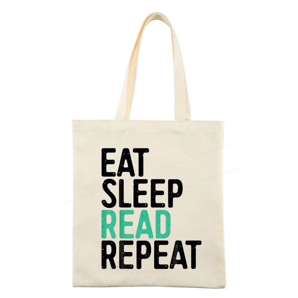 Pagewings Eat Sleep Read Repeat Tote Bag