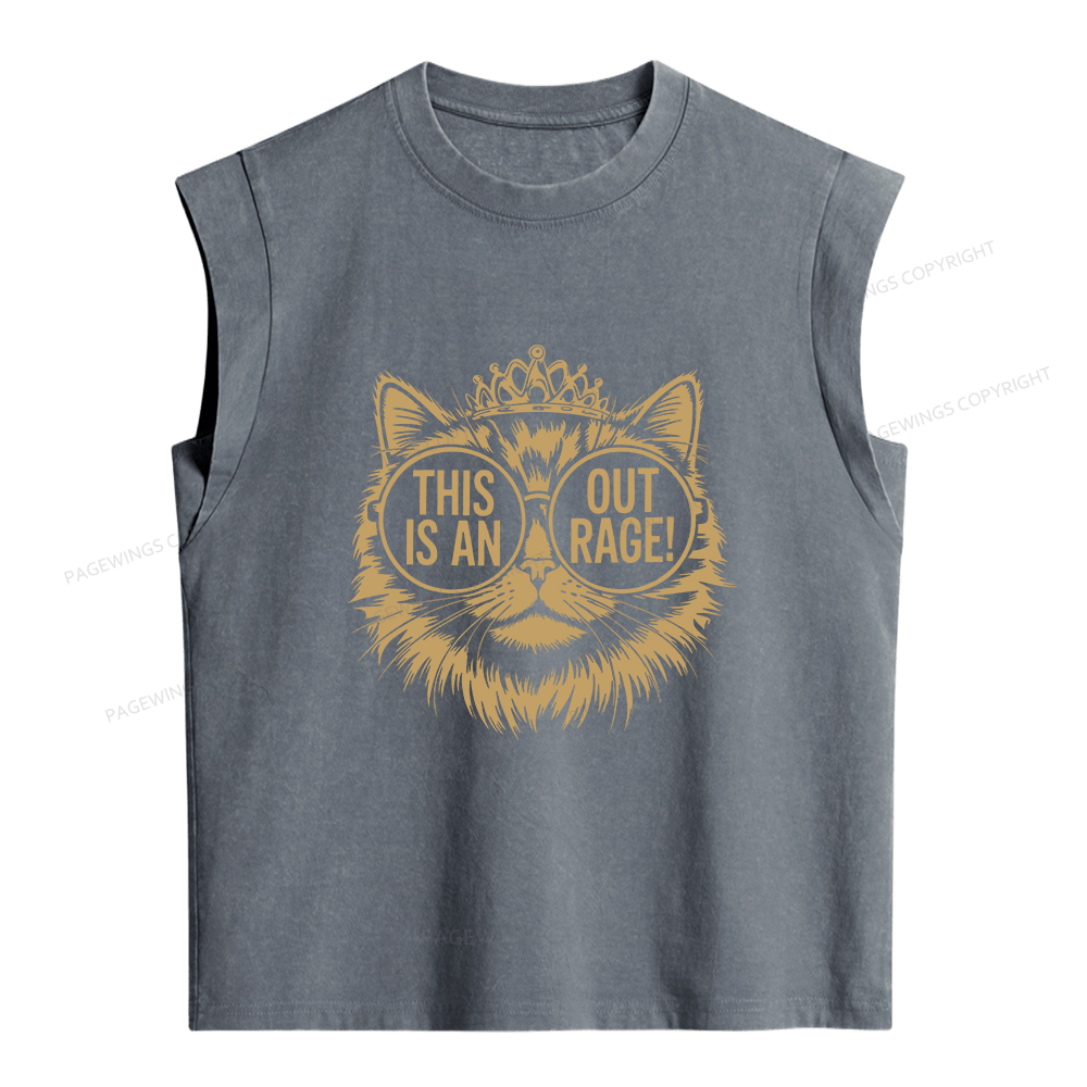 Pagewings This Is An Outrage Women's Washed Tank Top