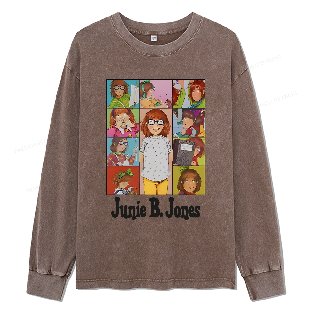 pagewings Junie B Jones Unisex Washed Long Sleeve T-shirt