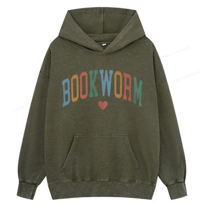 Pagewings Bookworm Unisex Washed Hoodie