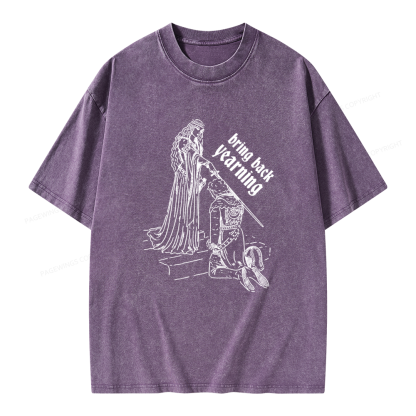 Pagewings Romance Knightcore Unisex Washed T-shirt
