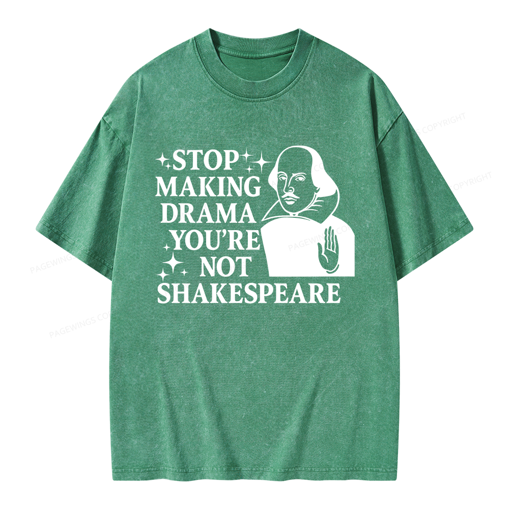 Pagewings Stop Making Drama Unisex Washed T-shirt