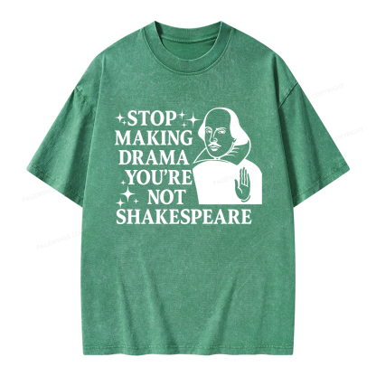 Pagewings Stop Making Drama Unisex Washed T-shirt