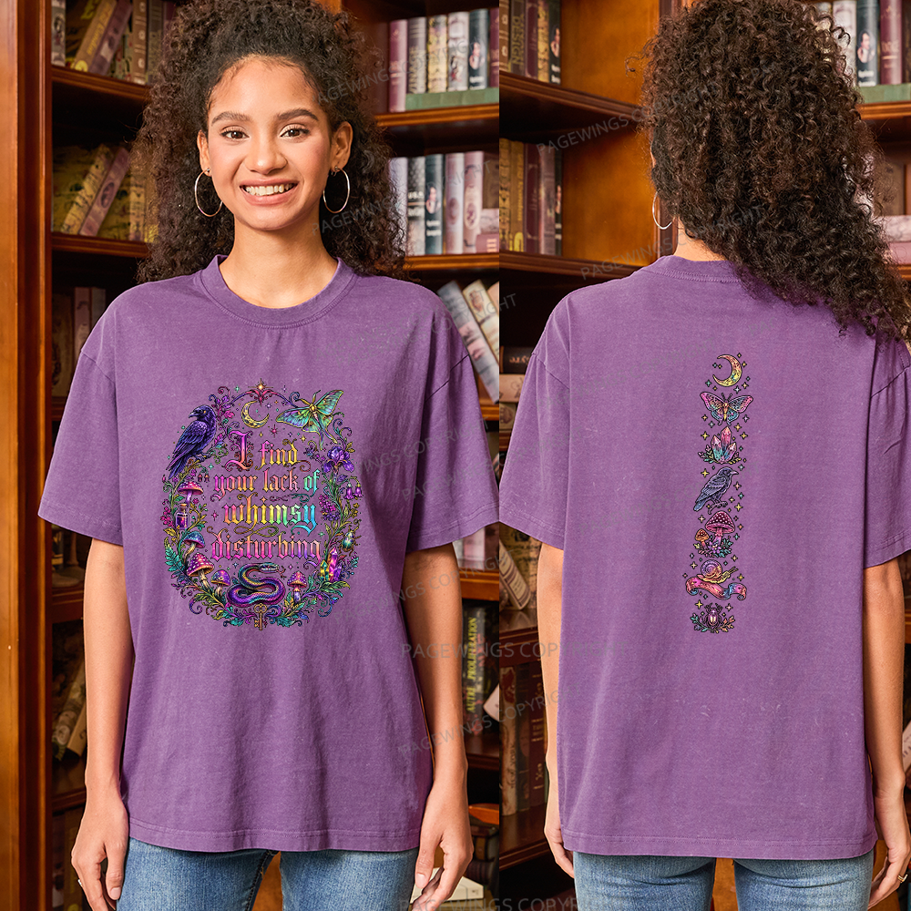 Pagewings I Find Your Lack Of Whimsy Unisex Washed T-shirt