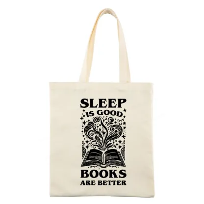 Pagewings Sleep is Good Books are Better Tote Bag