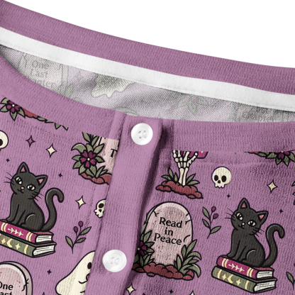 Pagewings Ghosts Love Reading Crew Neck Cardigan Sweaters