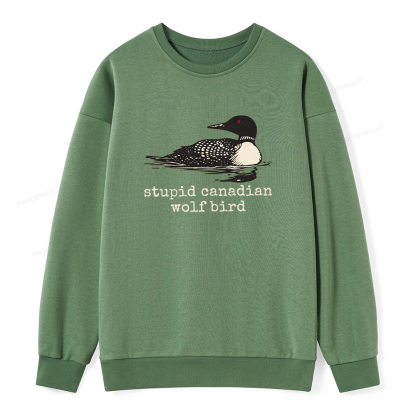 Pagewings Stupid Canadian Wolf Bird Unisex Classic Sweatshirt
