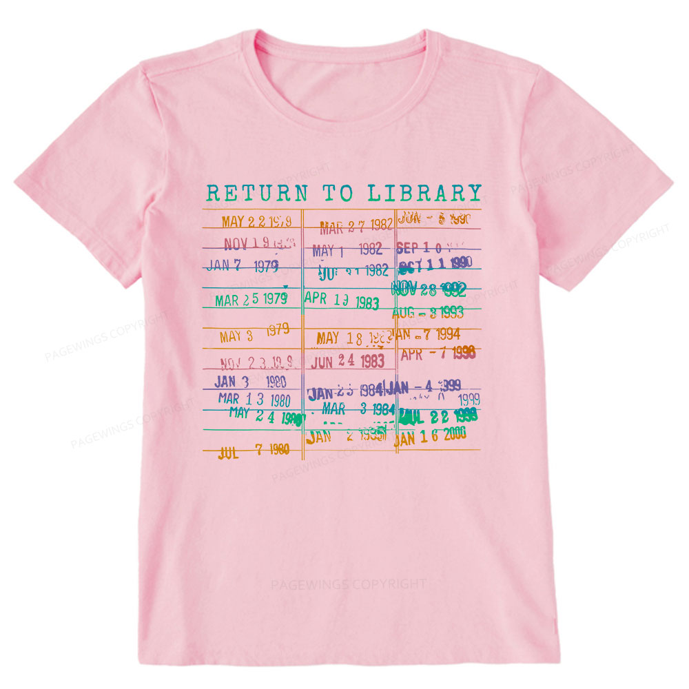 Pagewing Vintage Library Rainbow Unisex Classic T-shirt