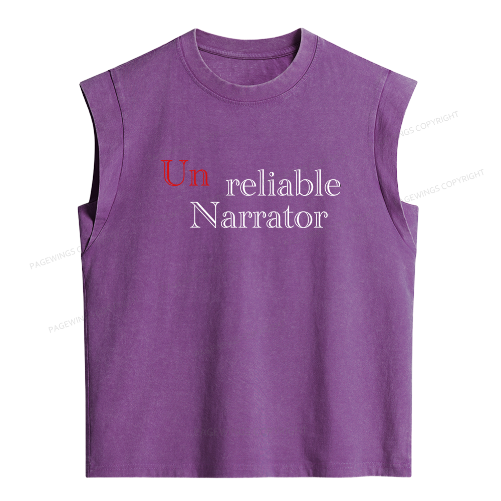 Pagewings UnReliable Narrator Women's Washed Tank Top