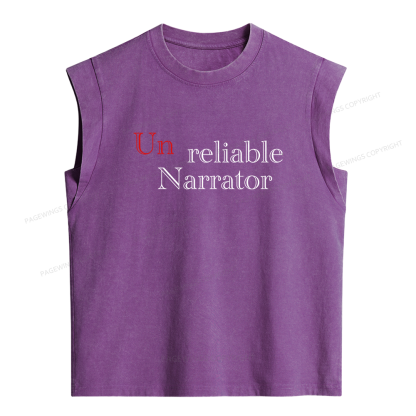 Pagewings UnReliable Narrator Women's Washed Tank Top