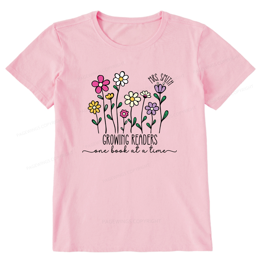 Pagewings Personalized Reading Teacher Bookish Unisex Classic T-shirt