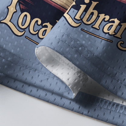 Pagewings Support Your Local Library Unisex Mesh Jersey