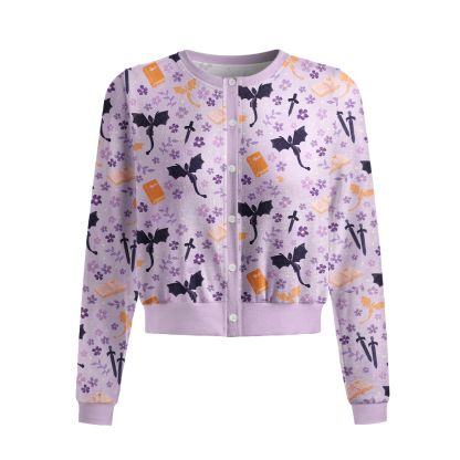 Pagewings Book Dragon Cardigan Sweaters