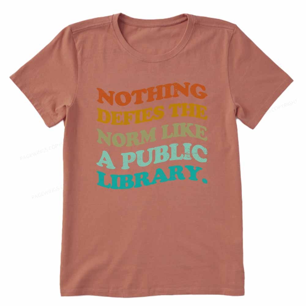 Pagewings Nothing defies the norm like a public library Unisex Classic T-shirt