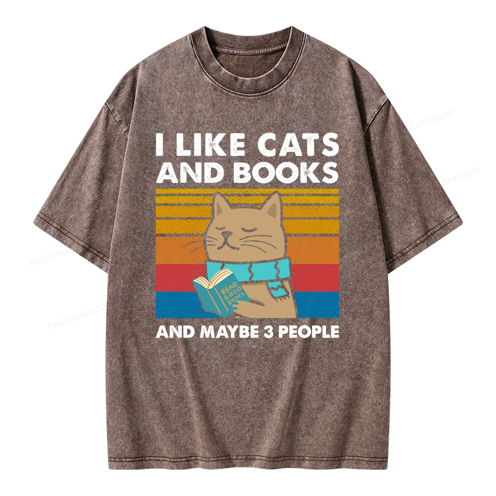 Pagewings Like Book And Maybe 3 People Unisex Washed T-shirt Unisex Washed T-shirt