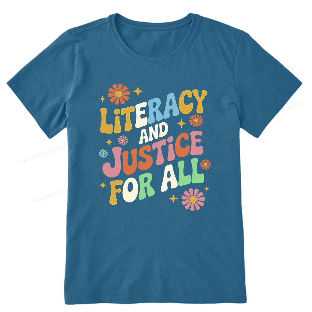 Pagewings Literacy And Justice For All Unisex Classic T-shirt